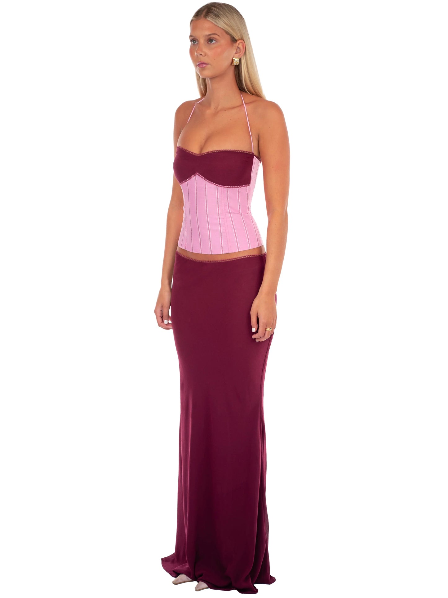 Angelina maxi set in sangria