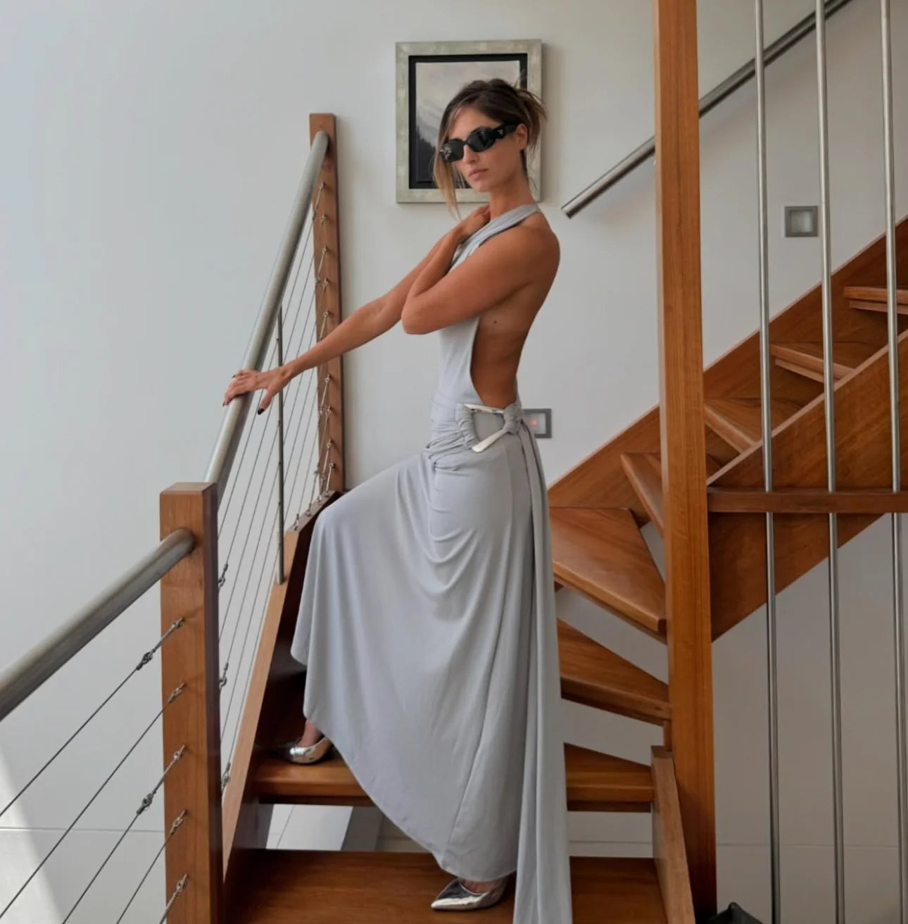 Gaia gown - Silver grey