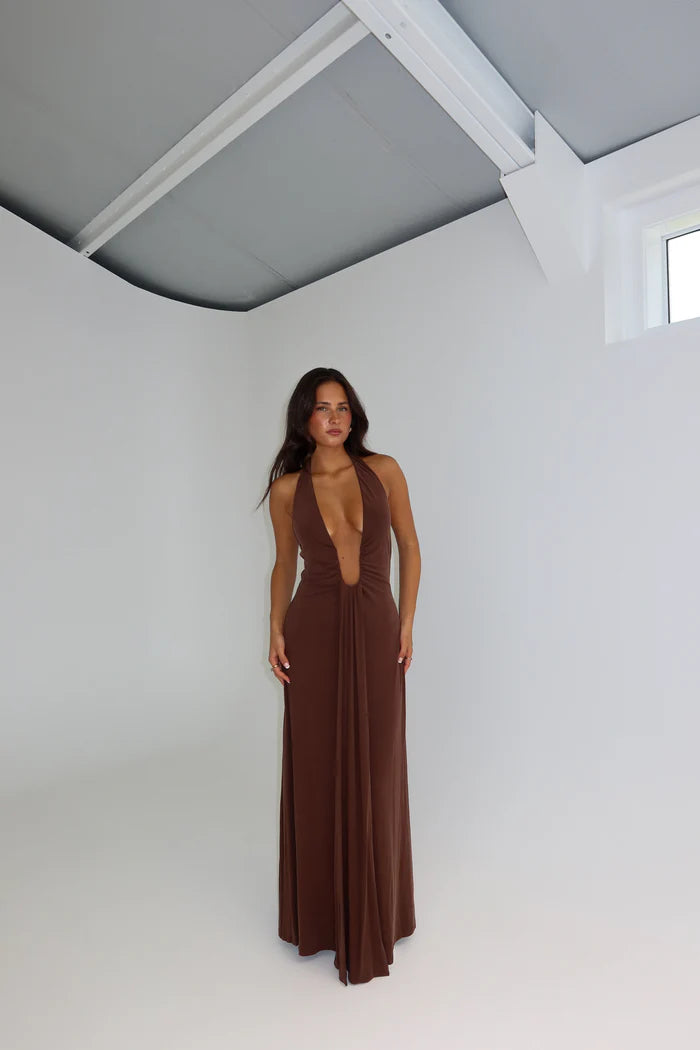 Misha Jennifer Cupro Dress- Cedar