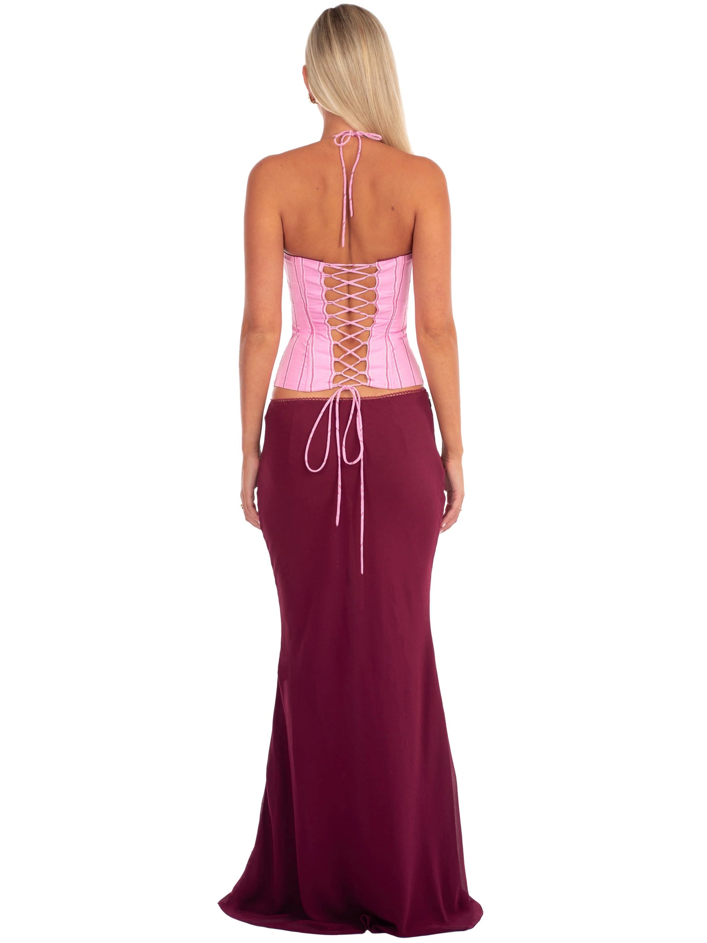 Angelina maxi set in sangria