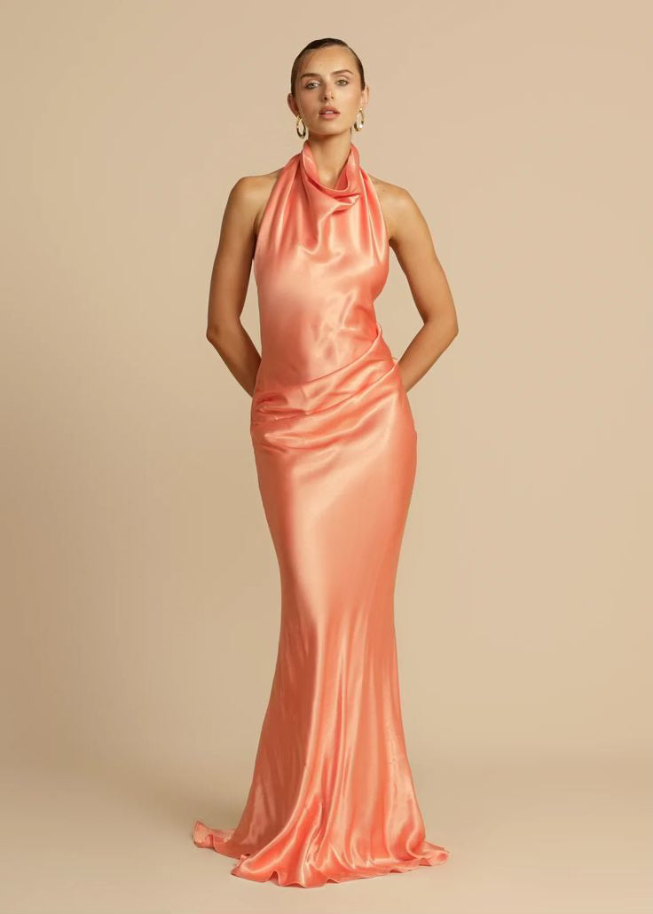 Gaia Gown in Papaya