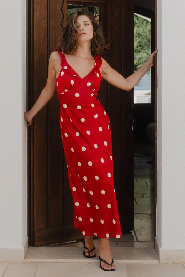 Delightful Cherry Slip Maxi