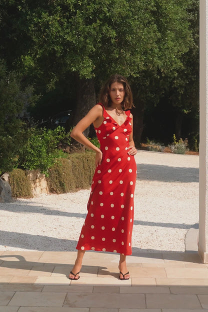 Delightful Cherry Slip Maxi