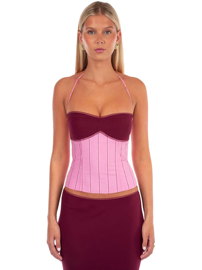 Angelina maxi set in sangria