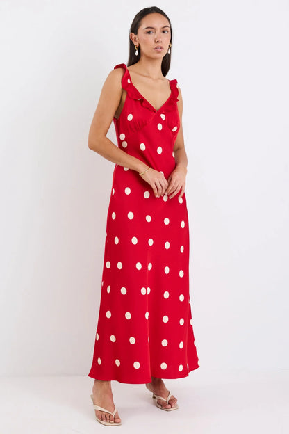 Delightful Cherry Slip Maxi