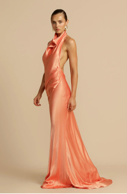 Gaia Gown in Papaya