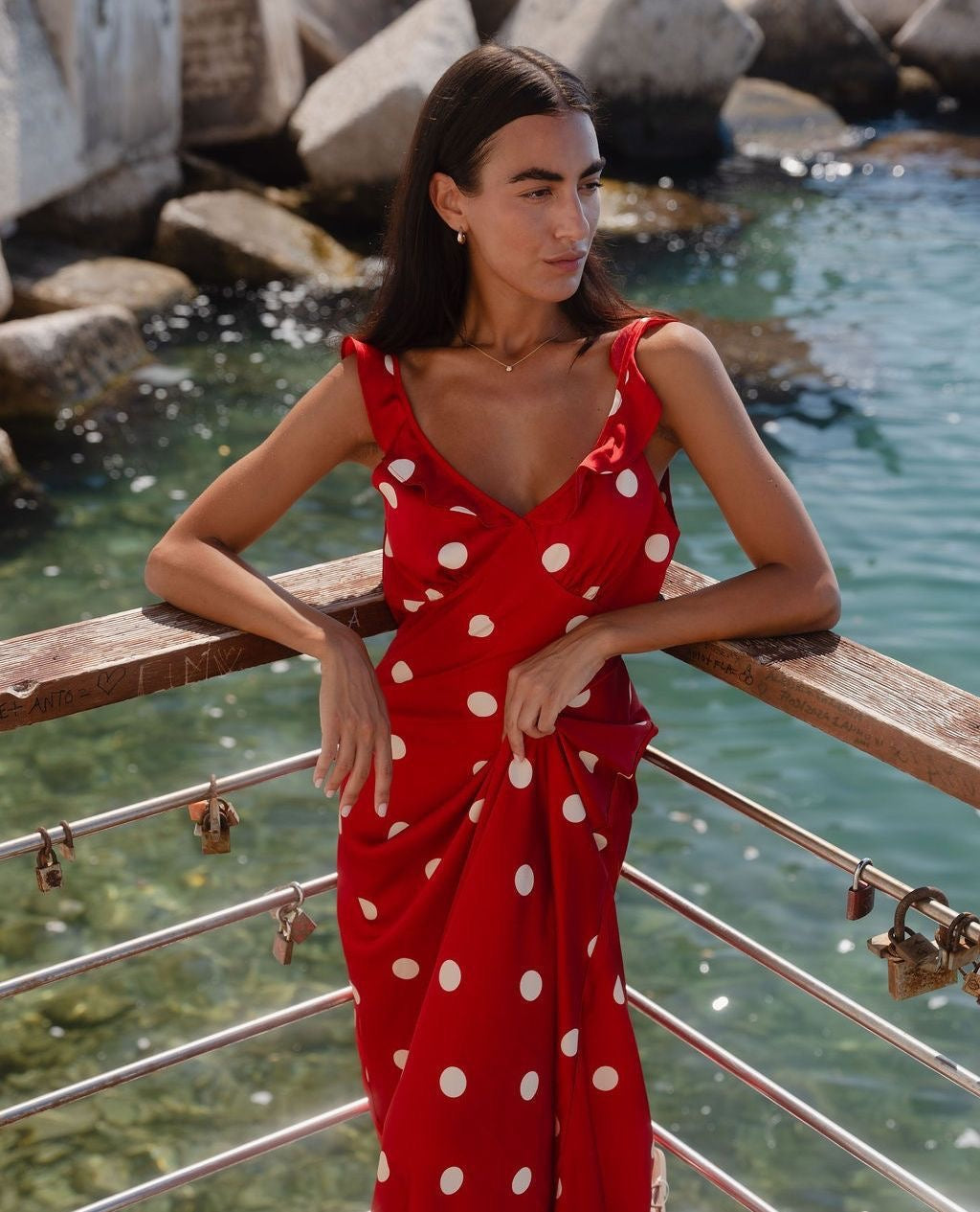 Delightful Cherry Slip Maxi