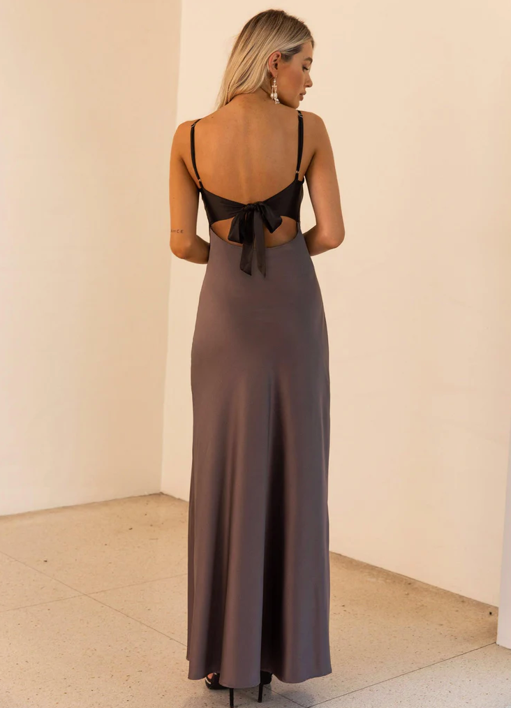 Flora Satin Maxi